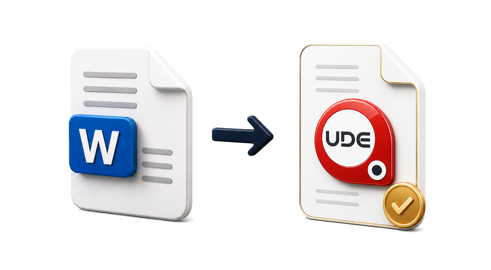 Word dosyasından UDF dosyasına dönüşüm görseli